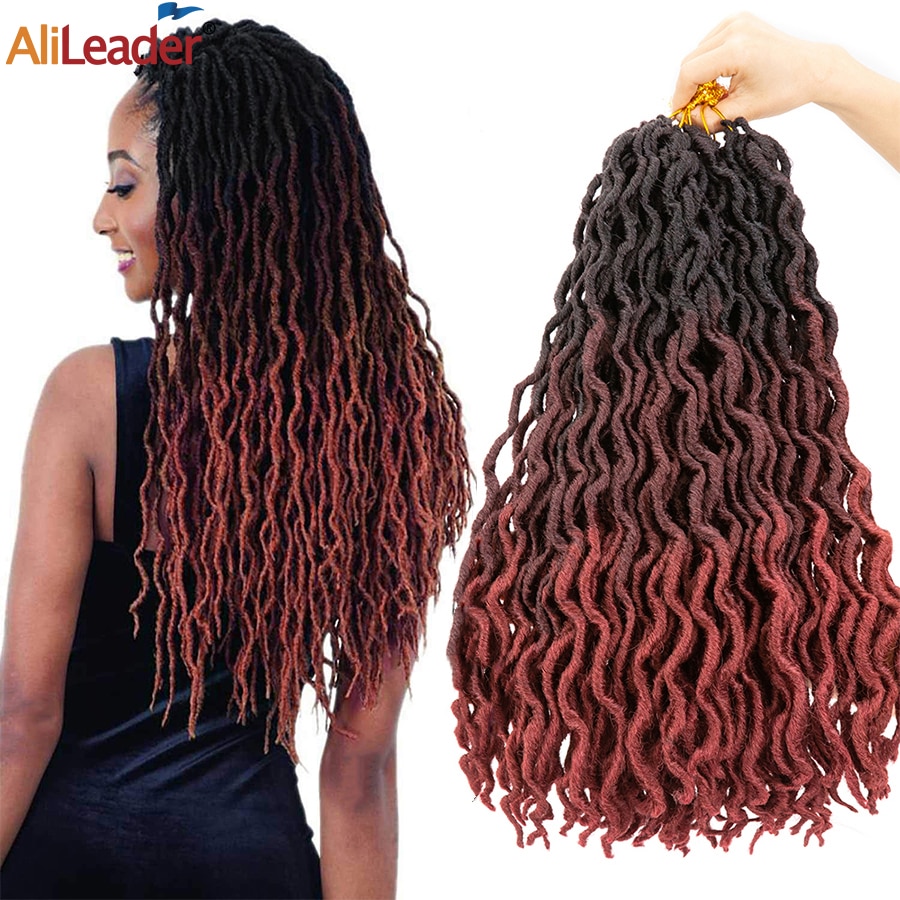 Alileader New Synthetic Dreads Soft Faux Locs Crochet Hair Natural Dreadlocks Hair Curly Braid Hair Extensions Goddess Locs